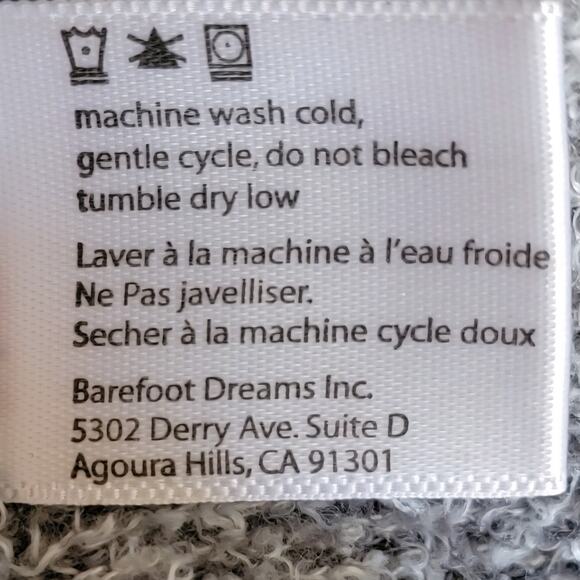 Barefoot Dreams Bamboo Chic Lite Cardigan S/M Heather Gray Open Front Waterfall - Picture 11 of 11